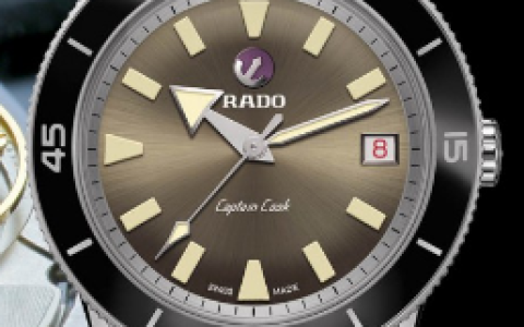 雷达库克船长1962的外观设计。这款手表采用了经典的小表径设计